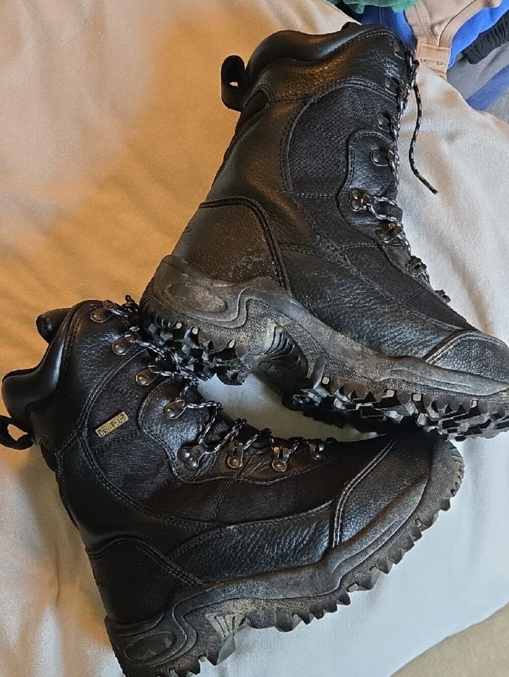 Cabela's Dry Plus Thinsulate Ultra Men Black Leather Snow Hunting Boots Sz 10 D